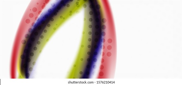 Trendy abstract wave blur pattern, multicolored lines on white background for wallpaper design. Colorful background vector. Modern pattern. Creative vector element.