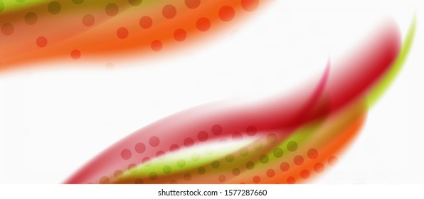 Trendy abstract wave blur pattern, multicolored lines on white background for wallpaper design. Colorful background vector. Modern pattern. Creative vector element.