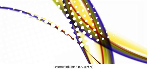 Patrón de onda abstracta de moda, líneas multicolores sobre fondo blanco para el diseño de papel pintado. Vector de fondo colorido. Patrón moderno. Elemento vector creativo.