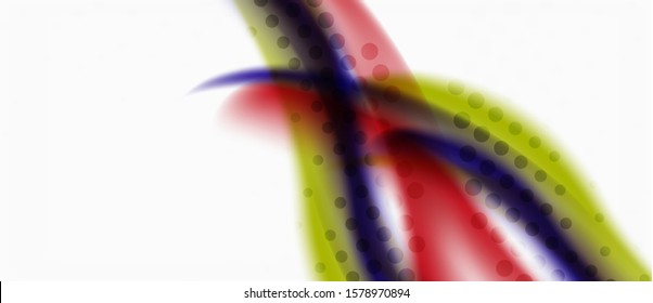 Trendy abstract wave blur pattern, multicolored lines on white background for wallpaper design. Colorful background vector. Modern pattern. Creative vector element.