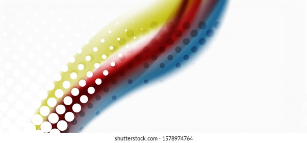 Trendy abstract wave blur pattern, multicolored lines on white background for wallpaper design. Colorful background vector. Modern pattern. Creative vector element.