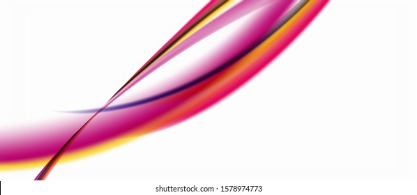 Patrón de onda abstracta de moda, líneas multicolores sobre fondo blanco para el diseño de papel pintado. Vector de fondo colorido. Patrón moderno. Elemento vector creativo.