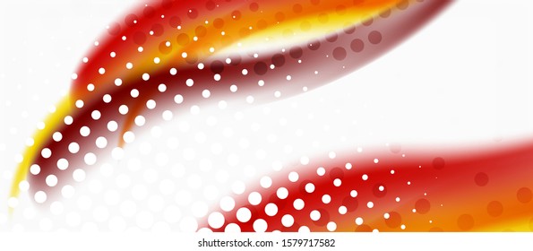 Trendy abstract wave blur pattern, multicolored lines on white background for wallpaper design. Colorful background vector. Modern pattern. Creative vector element.