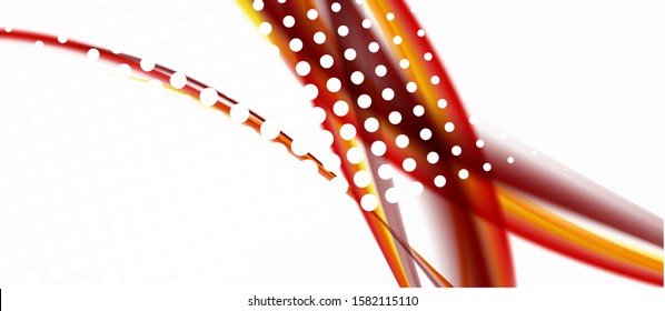 Patrón de onda abstracta de moda, líneas multicolores sobre fondo blanco para el diseño de papel pintado. Vector de fondo colorido. Patrón moderno. Elemento vector creativo.