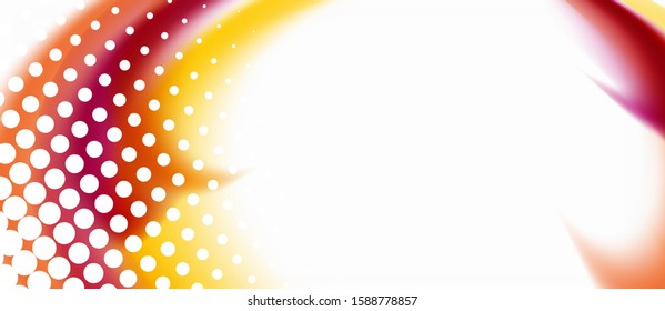 Trendy abstract wave blur pattern, multicolored lines on white background for wallpaper design. Colorful background vector. Modern pattern. Creative vector element.