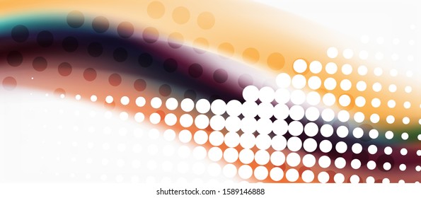 Trendy abstract wave blur pattern, multicolored lines on white background for wallpaper design. Colorful background vector. Modern pattern. Creative vector element.