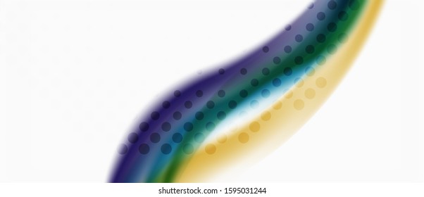 Trendy abstract wave blur pattern, multicolored lines on white background for wallpaper design. Colorful background vector. Modern pattern. Creative vector element.