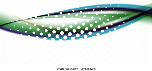 Trendy abstract wave blur pattern, multicolored lines on white background for wallpaper design. Colorful background vector. Modern pattern. Creative vector element.