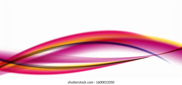 Trendy abstract wave blur pattern, multicolored lines on white background for wallpaper design. Colorful background vector. Modern pattern. Creative vector element.
