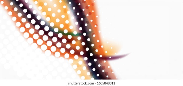 Trendy abstract wave blur pattern, multicolored lines on white background for wallpaper design. Colorful background vector. Modern pattern. Creative vector element.
