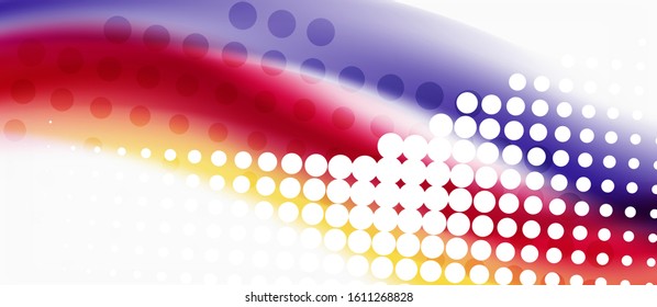Trendy abstract wave blur pattern, multicolored lines on white background for wallpaper design. Colorful background vector. Modern pattern. Creative vector element.