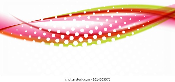 Trendy abstract wave blur pattern, multicolored lines on white background for wallpaper design. Colorful background vector. Modern pattern. Creative vector element.