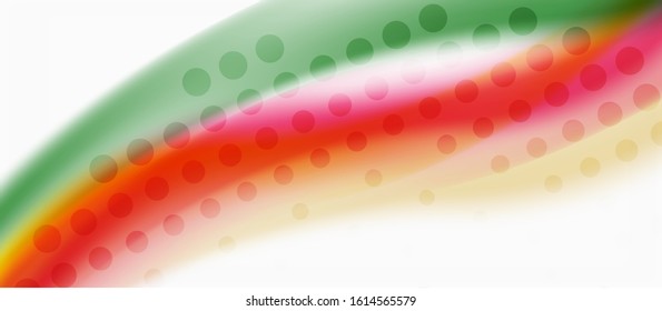 Trendy abstract wave blur pattern, multicolored lines on white background for wallpaper design. Colorful background vector. Modern pattern. Creative vector element.