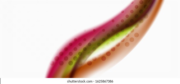 Trendy abstract wave blur pattern, multicolored lines on white background for wallpaper design. Colorful background vector. Modern pattern. Creative vector element.