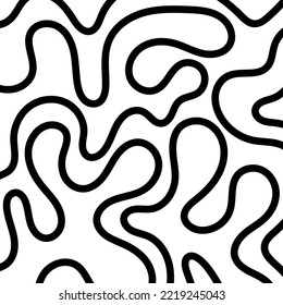 Patrón de onda abstracta a la moda. fondo abstracto de patrón transparente en blanco y negro. Ilustración del vector