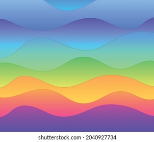 trendy abstract wave in vibrant colors