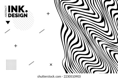 Trendy abstract wavy backgrounds. Seamless striped patterns. Geometry optical effects. Fashion print for textile and fabric. Diagonal;vertical;deformed lines and ripples