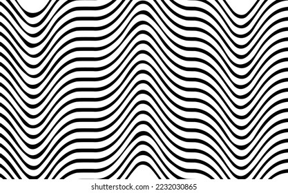 Trendy abstract wavy backgrounds. Seamless striped patterns. Geometry optical effects. Fashion print for textile and fabric. Diagonal;vertical;deformed lines and ripples