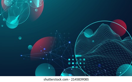 Fondo de trama abstracto moderno. Elementos artísticos modernos de ciencia o tecnología. Ilustración superficial. Vector.