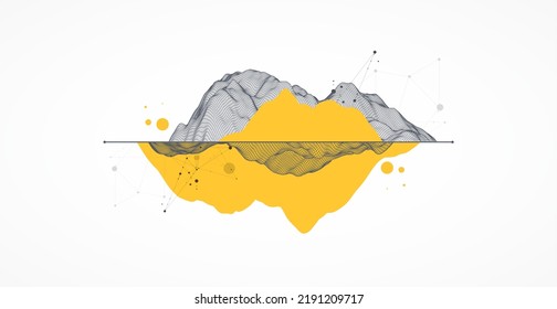 Fondo de trama abstracto moderno. Elementos artísticos modernos de ciencia o tecnología. Ilustración superficial. Vector.
