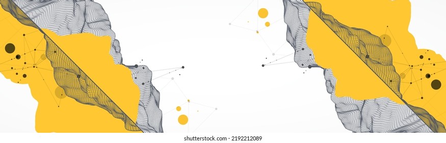Fondo de trama abstracto moderno. Elementos artísticos modernos de ciencia o tecnología. Ilustración superficial. Vector.