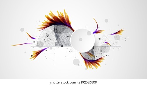 Fondo de trama abstracto moderno. Elementos artísticos modernos de ciencia o tecnología. Ilustración superficial. Vector.