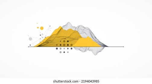 Fondo de trama abstracto moderno. Elementos artísticos modernos de ciencia o tecnología. Ilustración superficial. Vector.