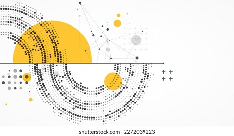 Trendy abstract wireframe background. Modern science or technology art elements. Surface illustration. Vector.