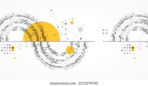 Trendy abstract wireframe background. Modern science or technology art elements. Surface illustration. Vector.