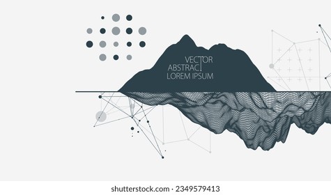 Fondo de trama abstracto moderno. Elementos artísticos modernos de ciencia o tecnología. Ilustración superficial. Vector.