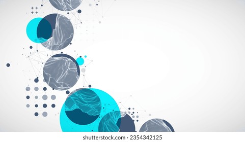Fondo de trama abstracto moderno. Elementos artísticos modernos de ciencia o tecnología. Ilustración superficial. Vector.