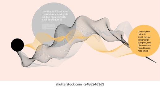 Fondo abstracto moderno del alambre. Elementos de arte de ciencia o tecnología moderna. Tema de ARTE de ruedas dentadas. Ilustración vectorial dibujada a mano