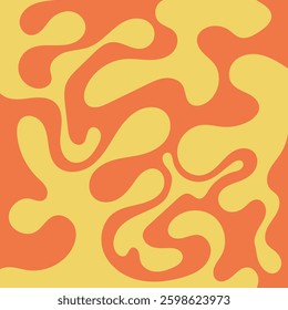 trendy acid retro wave background, vibrant yellow orange backdrop in old-fashioned style