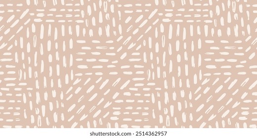 Padrão moderno abstrato sem emenda estética com impressão geométrica. Traçado de pincel orgânico minimalista, textura de tinta. Design simples para papel de parede, têxtil, embalagem, embalagem, tecido, branding, decoração.