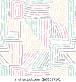 Modelo inconsútil abstracto estético de moda con la impresión geométrica. Pincelada orgánica minimalista, textura de tinta. Diseño simple para el Fondo de pantalla, materia textil, envoltura, embalaje, tela, marca, decoración.