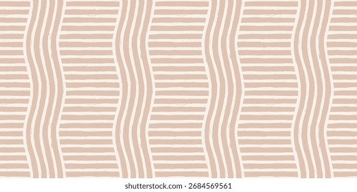 Trendy aesthetic abstract seamless pattern with geometric print. Minimalistic Organic brush stroke, ink texture. Simple design for wallpaper, textile, wrapping, packing, fabric, branding, decoration.