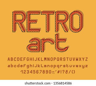 Trendy Alphabet 3d design. Vector letters and numbers