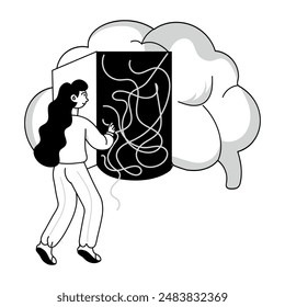 Trendy Amnesia Doodle Mini Illustrationen