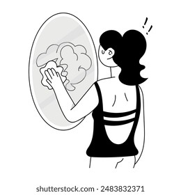 Trendy Amnesia Doodle Mini Illustrationen