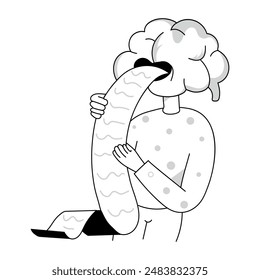 Trendy Amnesia Doodle Mini Illustrationen