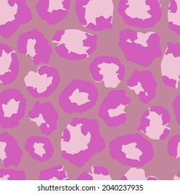 Trendy Animal Skin Fashion Pattern. Leopard Print Seamless Vector Design. Modern Fabric Texture, Wild Fur Repeat Pattern. Elegant Cheetah Safari Seamless Leopard Print. Cheetah Textile Background.