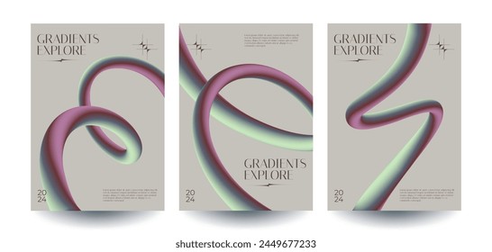 Trendy annual report templates. Futuristic design posters. Eps10 vector.