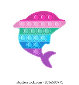Trendy antistress sensory toy Pop it fidget in flat style isolated on white background.