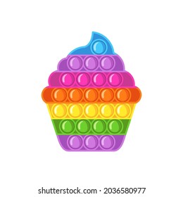 Trendy antistress sensory toy Pop it fidget in flat style isolated on white background.