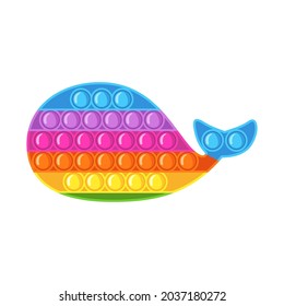 Trendy antistress sensory toy Pop it fidget in flat style isolated on white background.