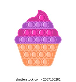 Trendy antistress sensory toy Pop it fidget in flat style isolated on white background.