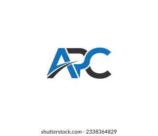 Trendy APC Letter Logo Design Creative Modern Typography Template Vector.