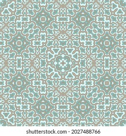 Trendy arabic motifs seamless pattern vector design. Organic abstract ornament. Curtains print endless pattern. Sacred design. Interior decor print.