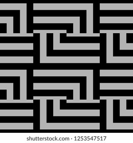 Trendy art deco seamless pattern vector illustration black and white colors