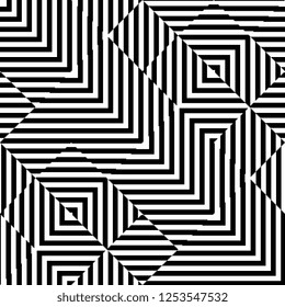 Trendy art deco seamless pattern vector illustration black and white colors